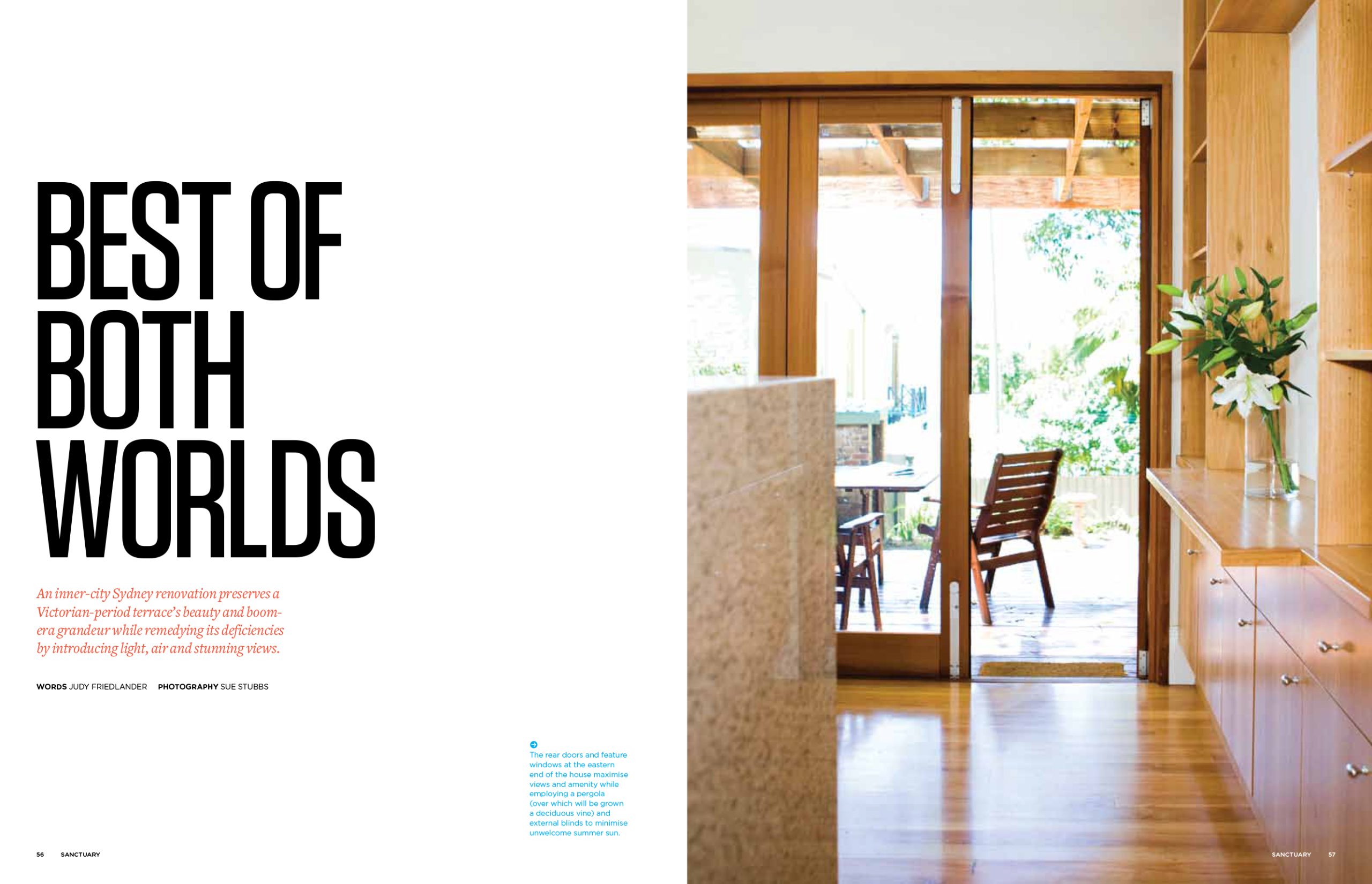 Sanctuary Magazine write up of the Glebe Residence